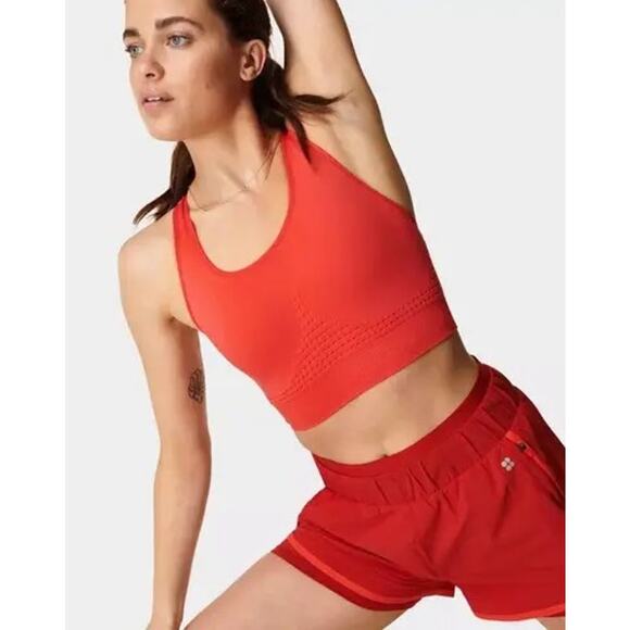 Sweaty Betty Seamless Stamina Medium Support Sports Bra Pink Size XS NWT - Picture 2 of 12